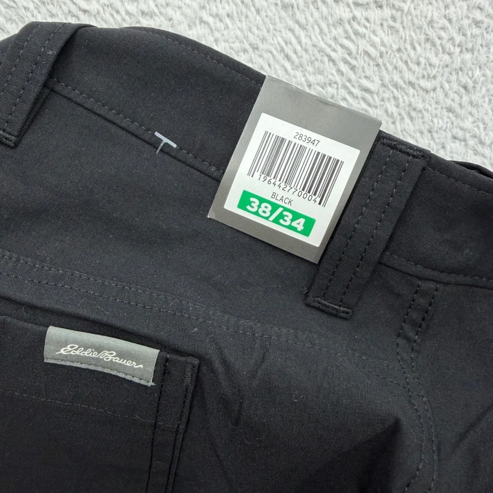 Eddie Bauer Mens Fleece Lined Tech Pants Black‎ 38x34 Hiking Winter 283947